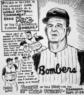 1965 Poster advertising the world softball tournament in Clearwater