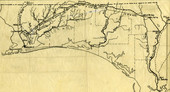 1818 Map Showing Jackson's Route in West Florida