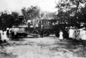 1895 Photo of train engine at Palmetto terminal