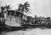 "Pleasure craft cast ashore by the hurricane" 1926
