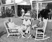 "President Truman with his family at the little white house" Between 1945 and 1949