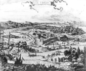 1670 Lithograph of Fort Caroline