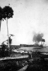Steamship at the South Florida Railroad Company pier - Sanford, Florida